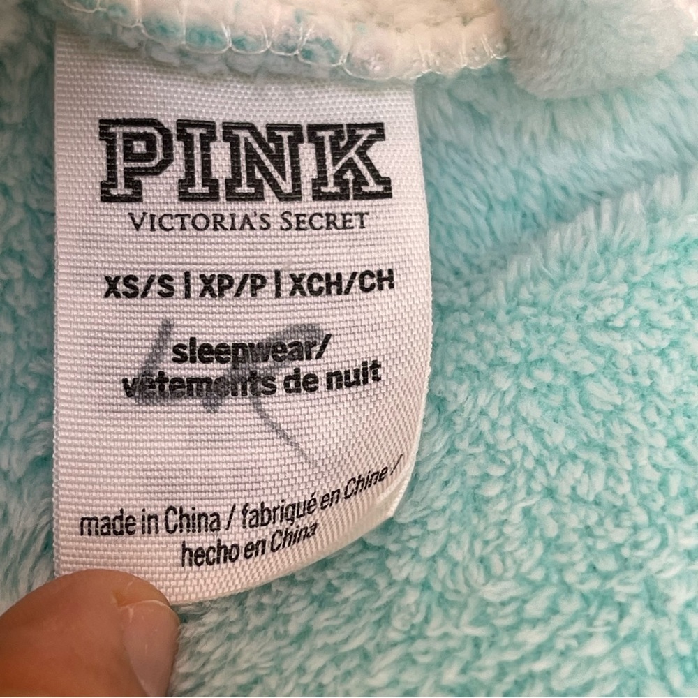 Pink Victoria’s Secret hooded robe SZ XS - Picture 6 of 8